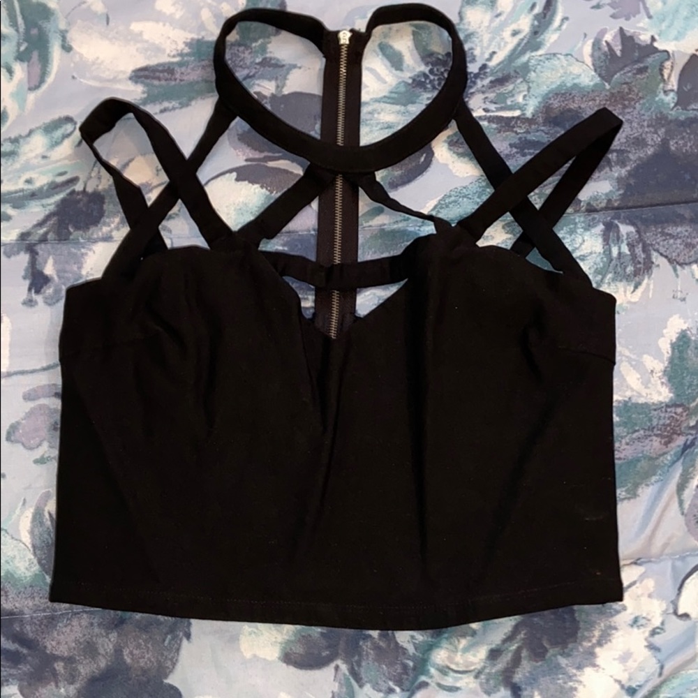 Black Crop top